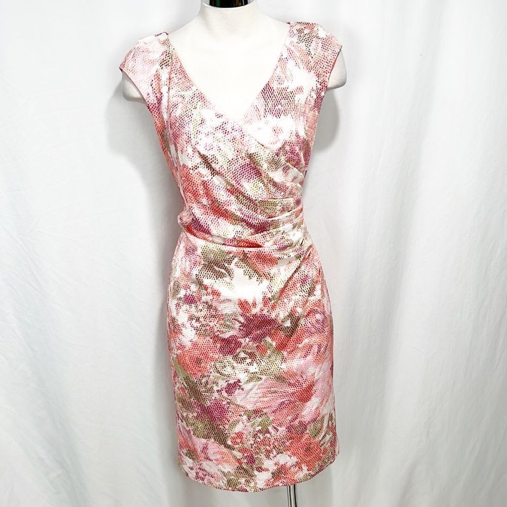 Adrianna Papell Pink Floral Dress